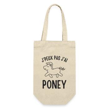 Poney cheval équitation - Sac à bouteille - nature - Devant