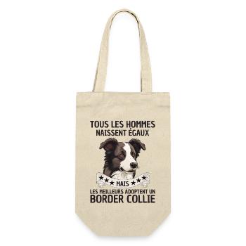 les meilleurs hommes adoptent un border collie - Sac à bouteille - nature - Devant