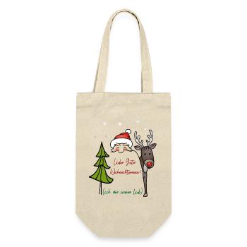 Dear Good Santa, Gifts - Gift Bag for Bottles - nature - Front