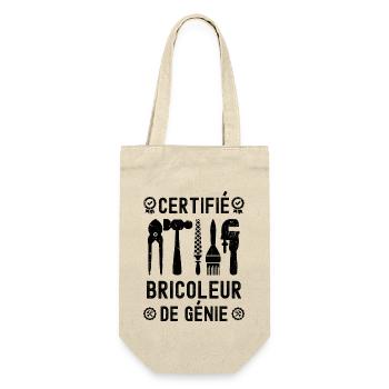 certifié bricoleur de génie bricolage 2 - Sac à bouteille - nature - Devant