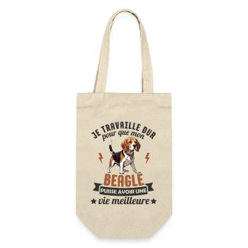 humour école canine beagle - Sac à bouteille - nature - Devant