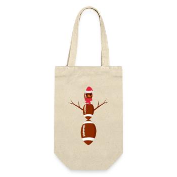 Rugby bonhomme de neige Noël - Sac à bouteille - nature - Devant