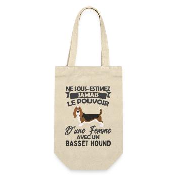 Chien de race basset hound - Sac à bouteille - nature - Devant