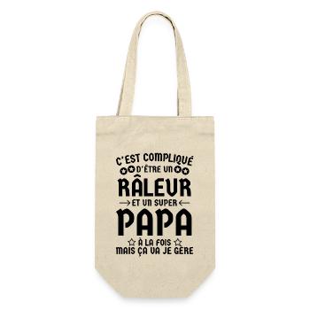 Super papa râleur 2 - Sac à bouteille - nature - Devant