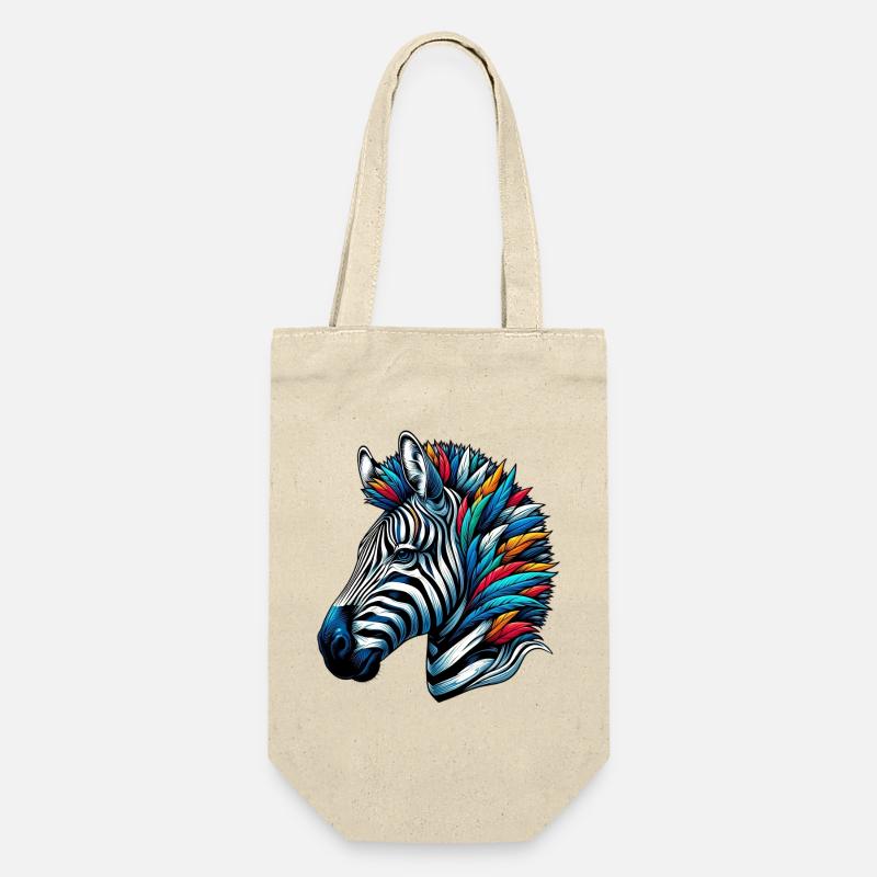 Zebra - Geschenkbeutel für Flaschen - Natur