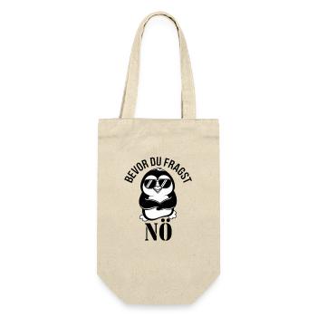 Funny Design with Cute Penguin - Geschenkbeutel für Flaschen - Natur - Vorne