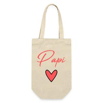 OPA. PAPA. VATERTAG. FROHER VATERTAG - Geschenkbeutel für Flaschen - Natur - Vorne