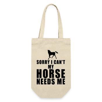 Horse Sport Dressage Show Jumping - Gift Bag for Bottles - nature - Front