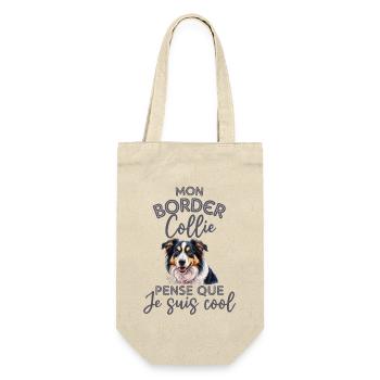 Mon border collie pense que je suis cool - Sac à bouteille - nature - Devant