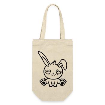 Bunny Tired Confused Relaxed Red Dark Circles Chill - Gift Bag for Bottles - nature - Front