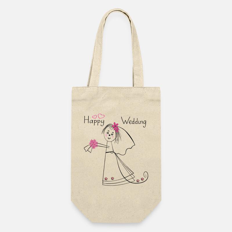 Joyeux mariage Hochzeit - Sac à bouteille - nature