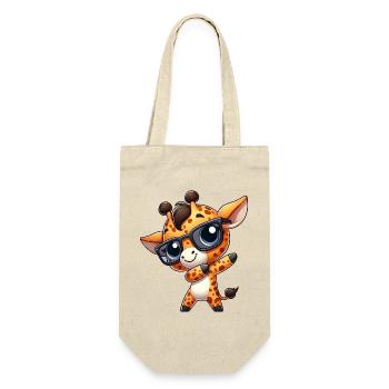 Cute Giraffe Dab Dabbing Cartoon Safari Nerd - Gift Bag for Bottles - nature - Front