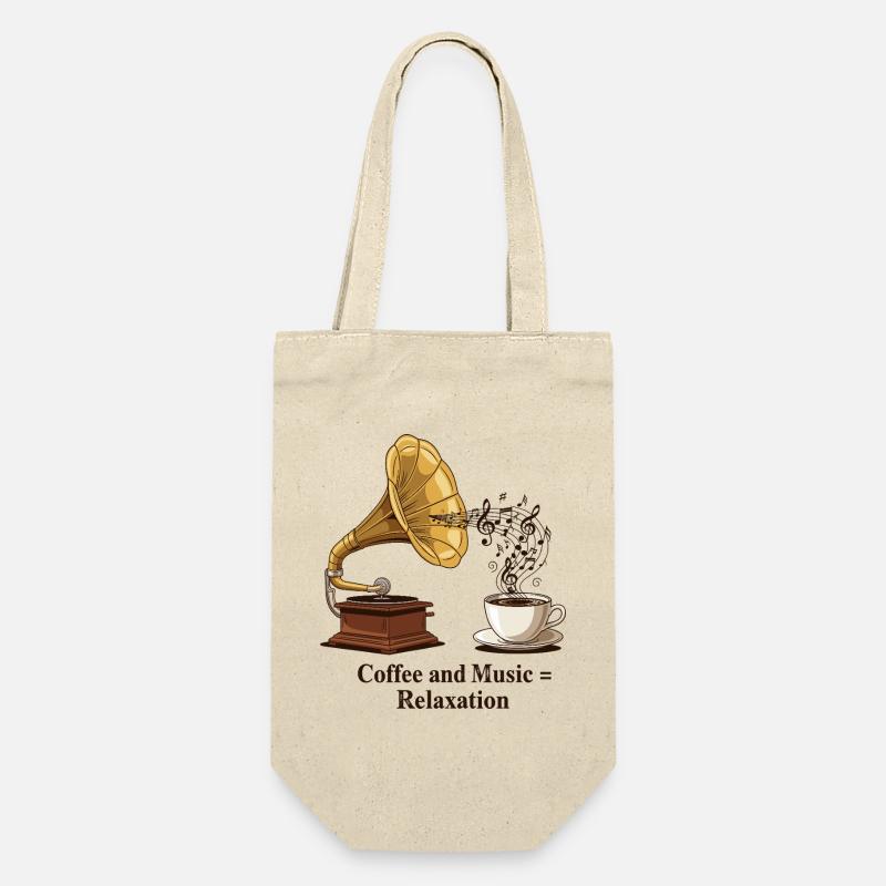 Coffee and Music = Relaxation - Gift Bag for Bottles - nature