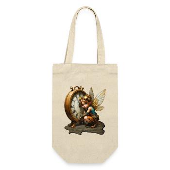 Steampunk Fairy with Antique Clock - Gift Bag for Bottles - nature - Front