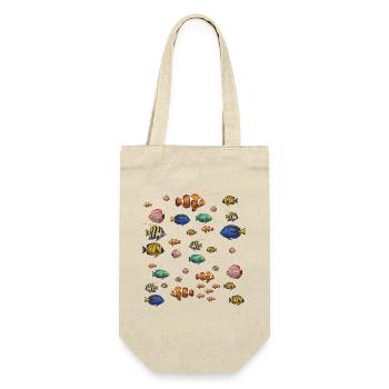 Colorful Fish Underwater Pattern - Gift Bag for Bottles - nature - Front