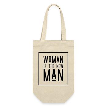La femme est le nouvel homme - Féministe forte - Sac à bouteille - nature - Devant