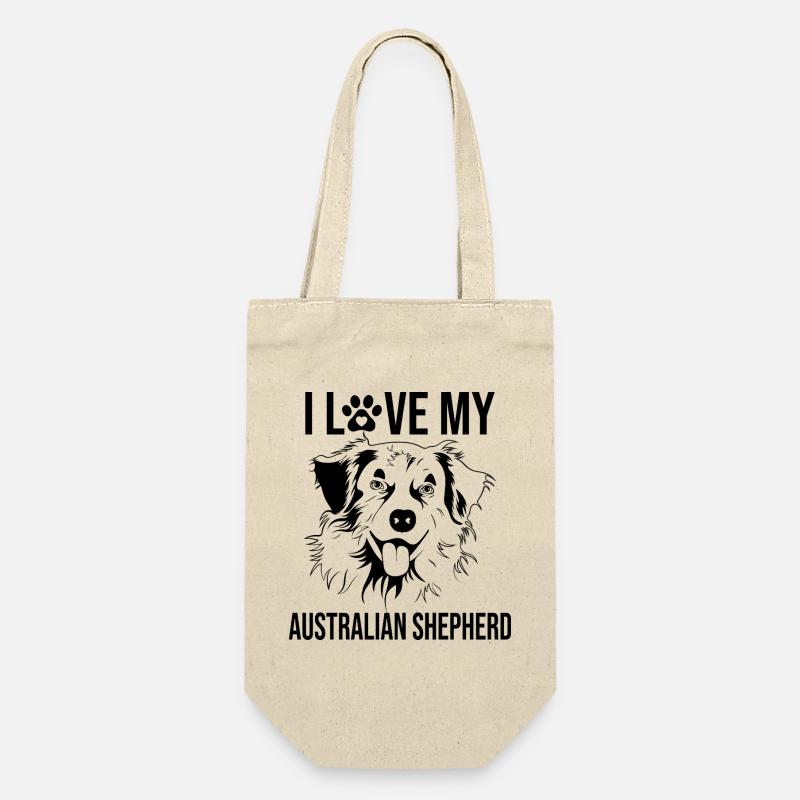 J’adore mon berger australien - Sac à bouteille - nature