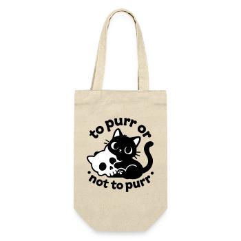 Ronronner ou ne pas ronronner | Diction du chat noir - Sac à bouteille - nature - Devant