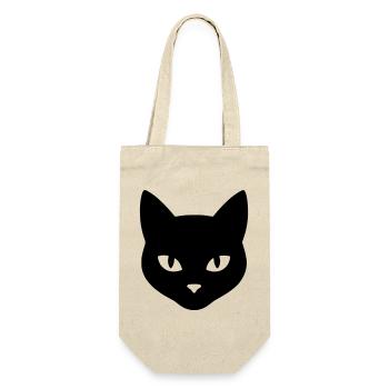 Tête_de_chat - Geschenkbeutel für Flaschen - Natur - Vorne