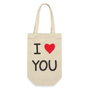 I ❤️ You – Doux Love Text Design - Sac à bouteille - nature - Devant