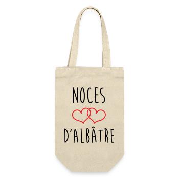 noces d'Albâtre 75 ans de mariage - Sac à bouteille - nature - Devant