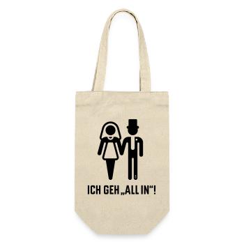 Je me lance à fond ! (Mariage, Mariée et Marié, Enterrement de vie de garçon / B) - Sac à bouteille - nature - Devant