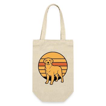 Dog Retriever Retro Sunset - Gift Bag for Bottles - nature - Front