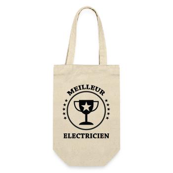 Meilleur Électricien : Le Trophée de la Qualité - Sac à bouteille - nature - Devant