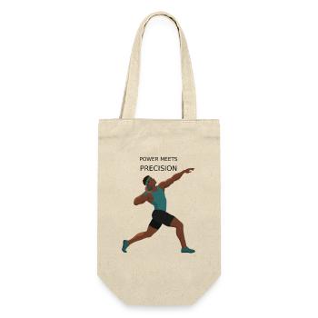 Power Meets Precision - Shot Put - Gift Bag for Bottles - nature - Front