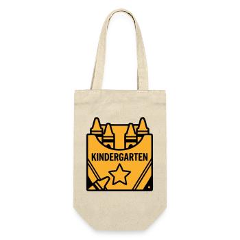 Crayons Kindergarten Logo - Gift Bag for Bottles - nature - Front