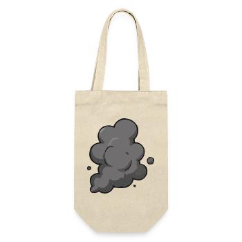 Gray Smoke Cloud Graphic - Gift Bag for Bottles - nature - Front