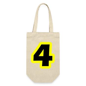 4 Symbole numérique - Sac à bouteille - nature - Devant
