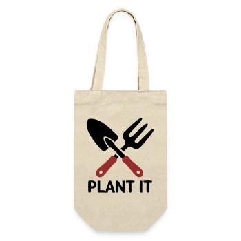 Garden Tool Plant It Logo - Gift Bag for Bottles - nature - Front