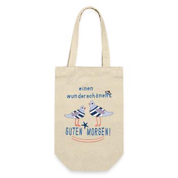 Guten Morgen mit Möwen - Geschenkbeutel für Flaschen - Natur - Vorne