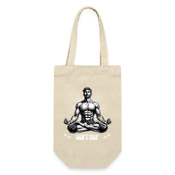 Don't Trip-_Man_yoga_lotus_pose - Geschenkbeutel für Flaschen - Natur - Vorne