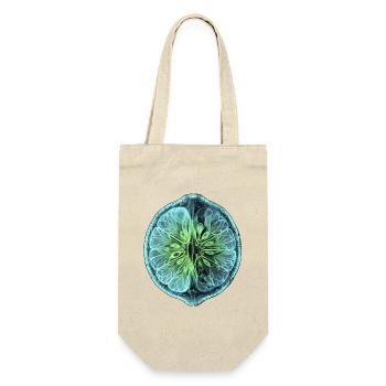 Limette Röntgen Design - Geschenkbeutel für Flaschen - Natur - Vorne