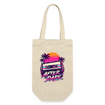 After Dark Retro 80er Synthwave Design - Geschenkbeutel für Flaschen - Natur - Vorne