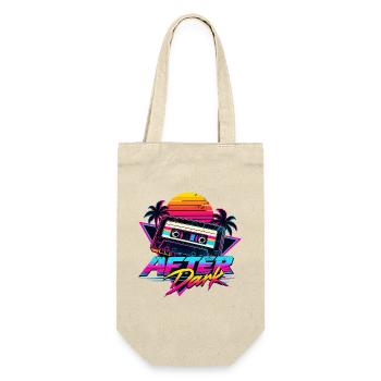 After Dark 80er Retro Synthwave - Geschenkbeutel für Flaschen - Natur - Vorne