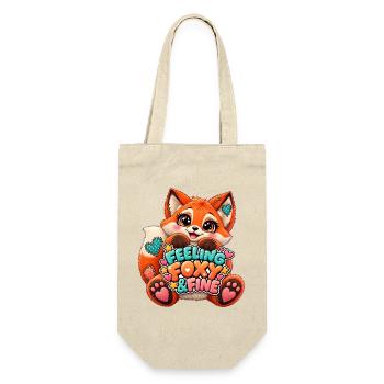 Feeling Foxy & Fine Patchwork Fox - Geschenkbeutel für Flaschen - Natur - Vorne