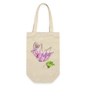 Blüte mit Insekt - Geschenkbeutel für Flaschen - Natur - Vorne