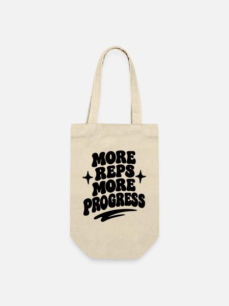 More Reps More Progress - Geschenkbeutel für Flaschen - Natur