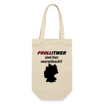 PROLLitiker Politik Politiker Wahl Partei Geschenk - Geschenkbeutel für Flaschen - Natur - Vorne