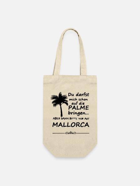 Palme auf Mallorca Urlaub Spruch Geschenk - Geschenkbeutel für Flaschen - Natur