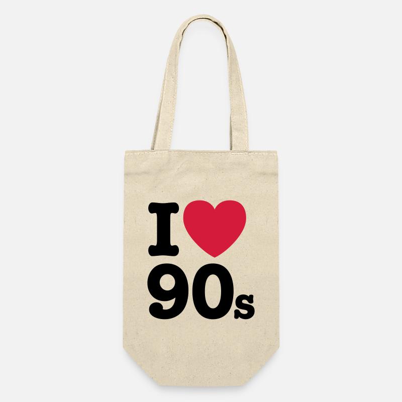 I love the 90s - Geschenkbeutel für Flaschen - Natur