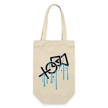 nass tropfen graffiti controller kontur cool X vie - Geschenkbeutel für Flaschen - Natur - Vorne
