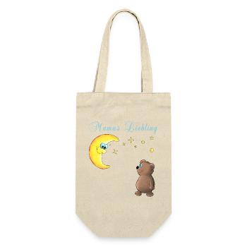 Mamas Liebling - Geschenkbeutel für Flaschen - Natur - Vorne