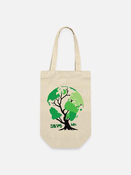 save the planet - Geschenkbeutel für Flaschen - Natur