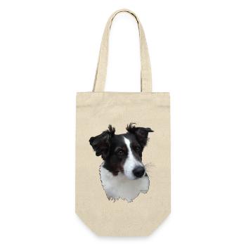 Lumpi,black/white with brown eyes - Gift Bag for Bottles - nature - Front