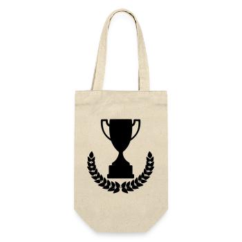 Pokal Sportbecher Lorbeerkranz - Geschenkbeutel für Flaschen - Natur - Vorne