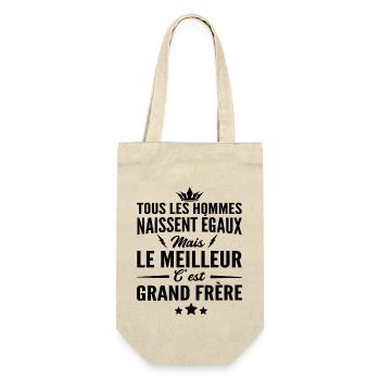 le meilleur c est grand frère / humour grand-frère - Sac à bouteille - nature - Devant